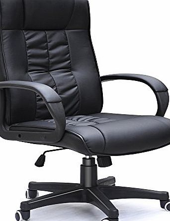 chinkyboo 360 degree swivel Reclining Tilting Swivel Executive Black/Brown PU Leather Office Computer Desk Office Chair (Black)