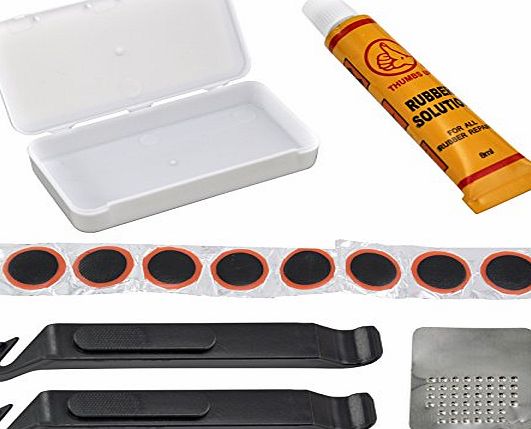 chinkyboo Bicycle Tyre Puncture Repair Kit Bike Cycle Patches Patch Mountain Rubber Tool