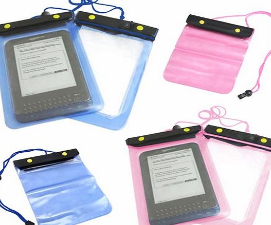 Blue / Pink Amazon Kindle Holiday Waterproof Protective Bag for Amazon Kindle - Kindle Keyboard - Kindle Touch - Kindle Fire - Mobile Phone - Camera - PDA (Blue)