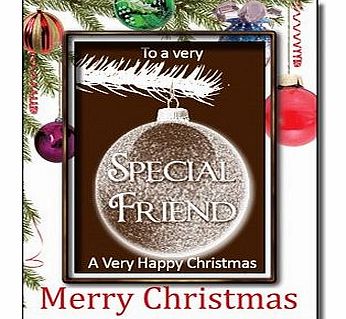 Chocmotif Christmas Chocolate Bauble card with Name - Special Friend