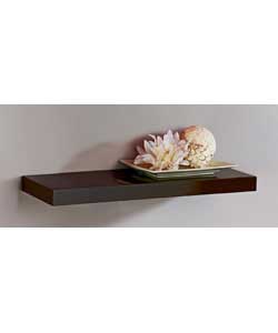 Chocolate Hi Gloss 60cm Floating Shelf