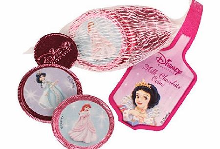Disney Princess Milk Chocolate Coins in a Pink Bag