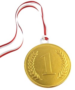 Chocolate Trading Co 100mm Gold chocolate medal - Single medal