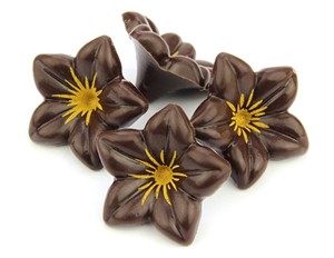 Dark chocolate flowers - Bulk case of 76