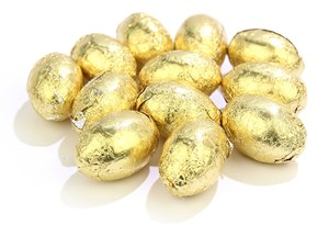 Gold mini Easter eggs - Bag of 100