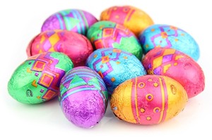 Patterned mini chocolate Easter eggs - Bag of 100