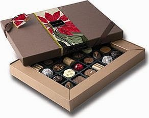 Poinsettia Christmas chocolate Box - 12 Box