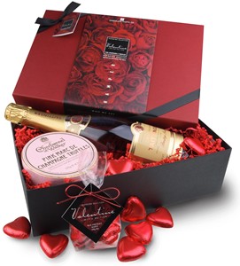 Valentines Champagne and chocolate hamper
