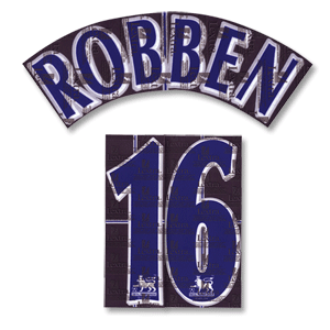 Chris Kay 06-07 Chelsea Away Robben 16 Name and Number