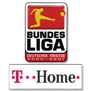 07-08 Bundesliga + T-Home Official Champions Sleeve Patch Set