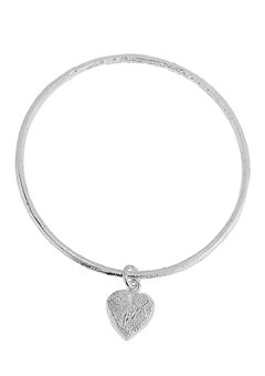 Silver Heart Bangle by Chris Lewis CLRHB