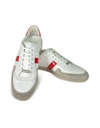 Christian Dior Dior Homme White and Red Leather and Suede
