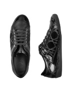 Christian Dior Sprint Black Cannage Patent Leather Sneaker Shoes