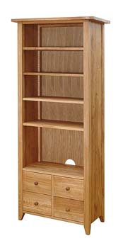 Ardennes Tall Bookcase with 4 Drawers