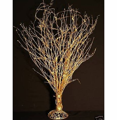 CHRISTMAS CONCEPTS 100cm Beautiful Gold Wicker Tree with Clear Lights-RA50