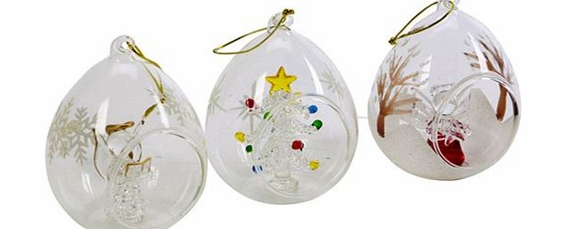 Christmas Decorations Glass Decoration In A Glass Hanging Christmas Tree Decoration