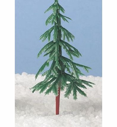 Christmas Shop 6 x Plastic Christmas Tree Cake Decorations 75mm - As Used by Nigella!