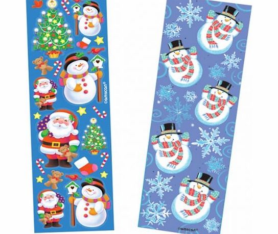 Christmas stocking fillers Kids Christmas sticker strips (8 strips)