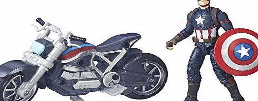 CHT 4 Inches Legends Series Captain America and Motorcycle Figure