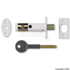 8006 White Finish Door Bolts With Key Pack