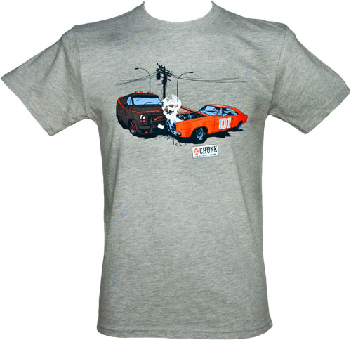 Men` General Lee V The A-Team TV Crash T-Shirt from Chunk