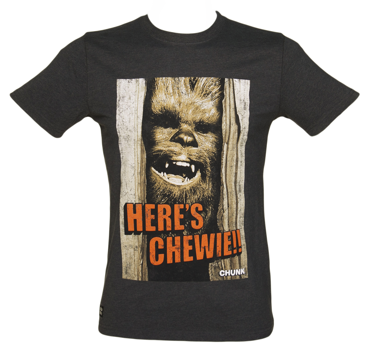 Mens Charcoal Heres Chewie Star Wars T-Shirt