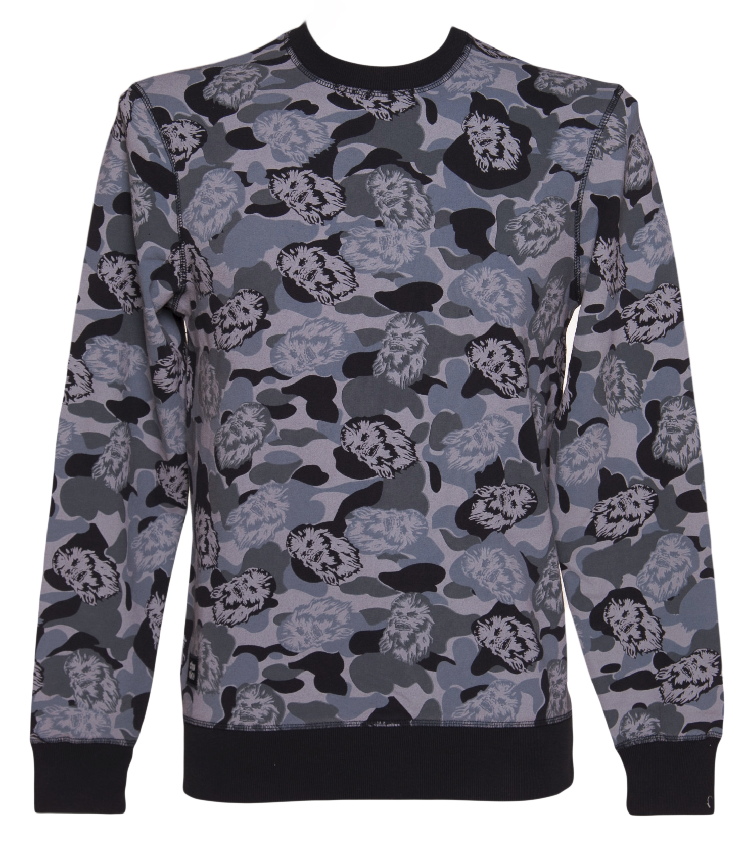 Mens Navy Wookie Camo All Over Print Sweater