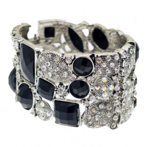 Diamante & Black Stone Bracelet