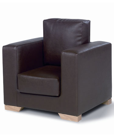 FAUX LEATHER ARMCHAIR