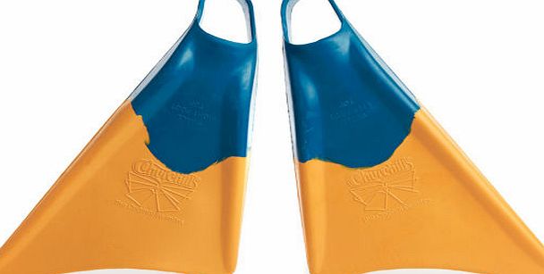 Churchill Makapuu Bodyboard Fins - Blue/ Yellow
