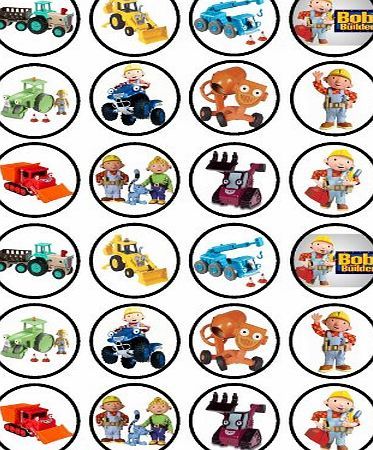 Cians Cupcake Toppers Bob The Builder Edible Wafer Rice Paper 24 x 4.5cm Cupcake Toppers/Decorations