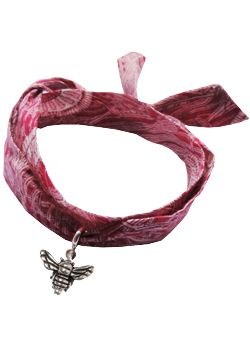 Cinderela B Liberty Print Ceaser Pink Fabric Wrap Bracelet