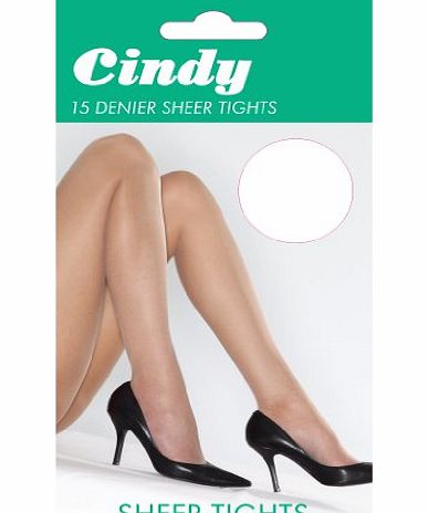 Cindy Womens/Ladies 15 Denier Sheer Tights (1 Pair) (Medium (5ft-5ft8``)) (White)
