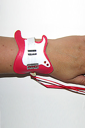 Guitar Bracelet Red Leather Cinema X