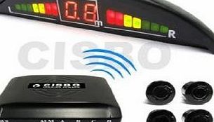 CISBO Pearl Blue Wireless Car reversing parking Four 4 rear sensors with Colour LED displayer
