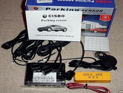 CISBO White Rear Car Parking Reversing Buzzer amp; Alam Sensors 4 sensor