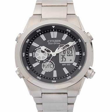 Mens World Time Multi-Dial Eco-Drive