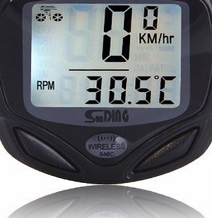 Ckeyin Digital LCD Waterproof Cycle Computer Multifunction Wireless Bicycle Stopwatch Odometer Speedometer Bike Cyclometers