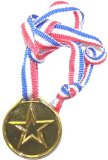 Plastic Gold Coloured Medals 12/Pk