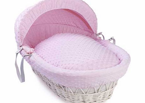 Dimple White Wicker Moses Basket -