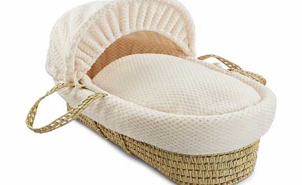 Honeycomb Palm Moses Basket - Cream