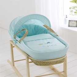 Clair de Lune Moses Basket  My Toys  Baby Blue - 2 Week Delivery