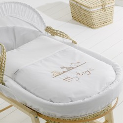 Clair de Lune Moses Basket  My Toys  White - 2 Week Delivery
