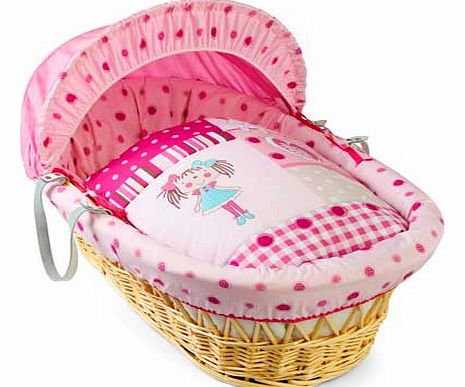 My Dolly Natural Wicker Moses Basket