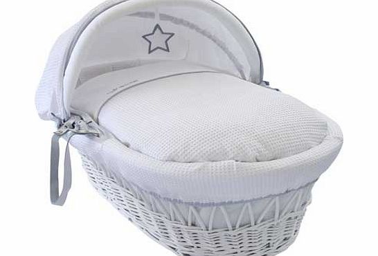 Silver Lining Wicker Moses Basket