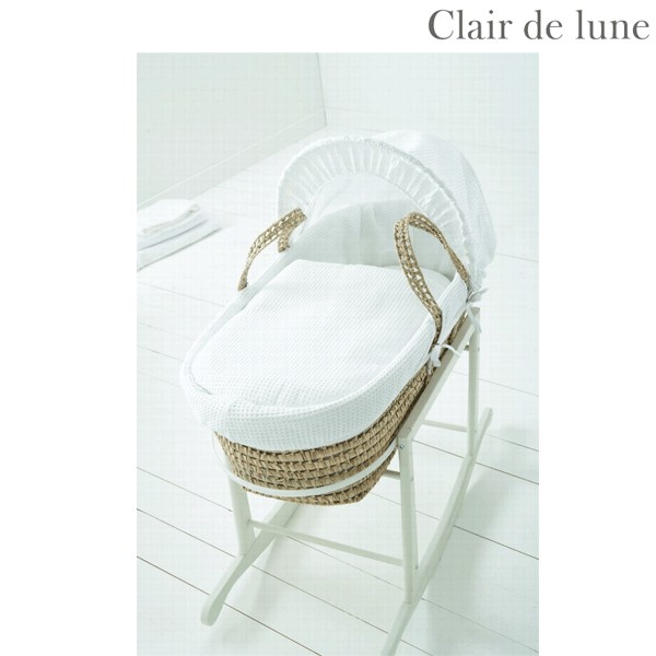 Clair de Lune Soft Waffle - Moses Basket