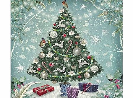 Claire Maddicott Charity Christmas Cards - Christmas Tree - Pack Of 5 Cards (8327) In Aid Of CLIC Sargent For Children With Cancer - Christmas Tree - Embossed In Silver