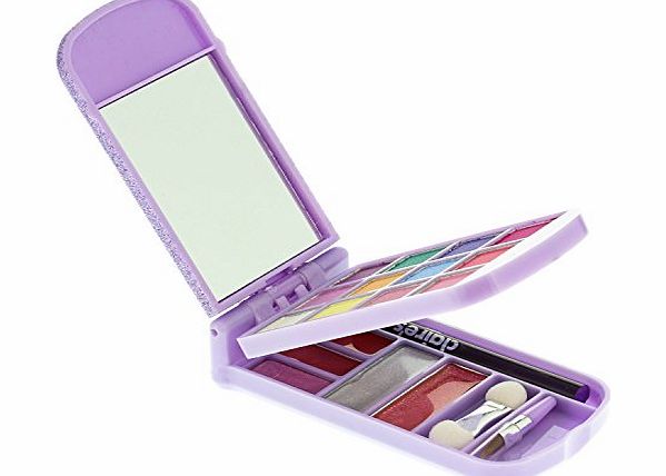 Claires Girls and Womens Lilac Glitter Mobile Phone Cosmetics Set in Lilac