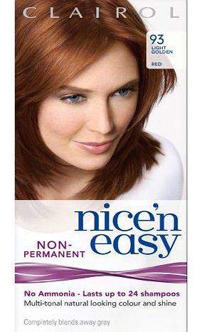 Clairol Nicen Easy By Lasting Colour Non Permanent Hair Colour - 93 Light Golden Red