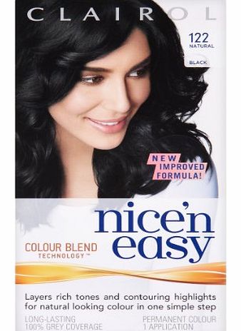 Clairol Nicen Easy Permanent Hair Colour - 122 Natural Black
